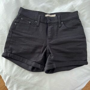Levi black denim shorts. Size US 26